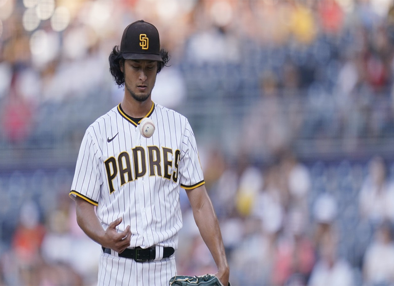The Athletic on X: YU WAS DEALING 🔥 Padres' Yu Darvish tosses a (six  inning) no-hitter with three strikeouts and four walks on #OpeningDay San  Diego pulled Darvish after 92 pitches, up